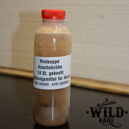 Rindsuppe / Knochensuppe 24 Stunden gekocht (0,5l) Mostviertler Wild BARF